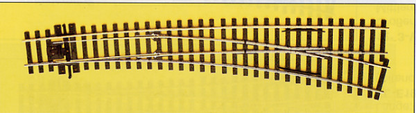 Peco SLE186 - Code75 Bogenweiche rechts 12*, leitendes Herzstück