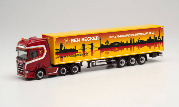 Herpa 314091 - Scania CR 20 HD 6x2 Gardinenplanen-Sattelzug "Ben Becker"