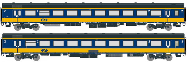 Exacttrain 11001 - NS ICRm 2-er Set Garnitur 1 für den Innenlandseinsatz Reisezugwagen Bpmz10 und Ge