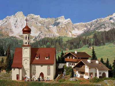 Vollmer 42080 - Set Kirche St. Andrä, Haus Wetterstein und Haus Wiesengrund