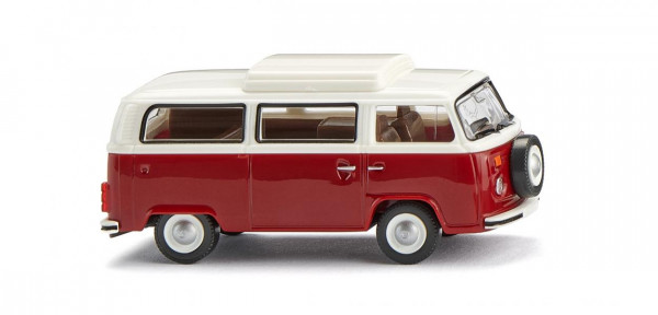 Wiking 031805 - VW T2b Campingbus - rubinrot/weiß 1972-79