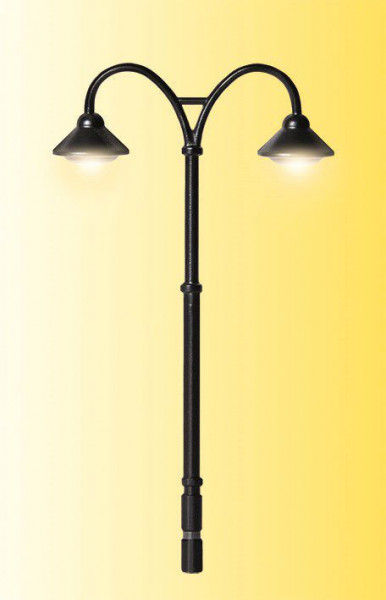 Viessmann 6909 - Bahnsteigleuchte Baden-Baden doppelt, 2 LEDs warmweiß