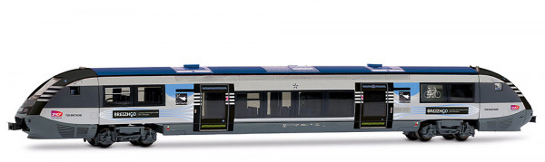 Arnold HN2684S - SNCF, Dieseltriebwagen X 73500 „TER Bretagne”, neue „BREIZHGO”-Farbgebung, mit Mult