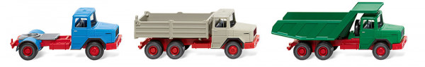 Wiking 099099 - Set 3-teilig "Magirus Baubullen"