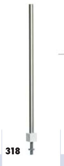 Sommerfeldt 318 - H-Profil-Mast aus Neusilber, 130 mm