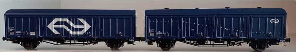 Exacttrain 20826 - NS Set 2-teilig gedeckte Güterwagen Hbis blau Ep. 4, EUROP