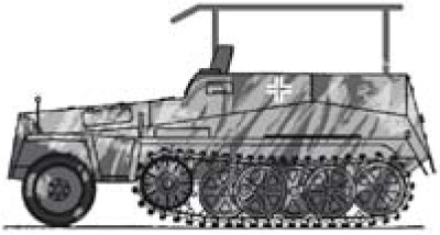 Artitec 6870285 - SdKfz 250/3 Winter grau Fertigmodell aus Resin, lackiert