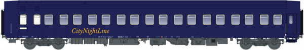 LSModels 49032 - CNL Schlafwagen WLABsm166 blau (T2S) Ep.5b, kleine gelbe Aufschrift "City Night Lin