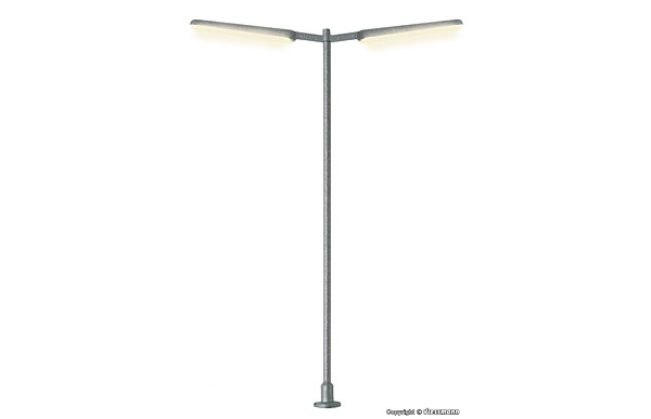 Viessmann 6099 - Schlanke Straßenleuchte doppelt, 2 LEDs weiß