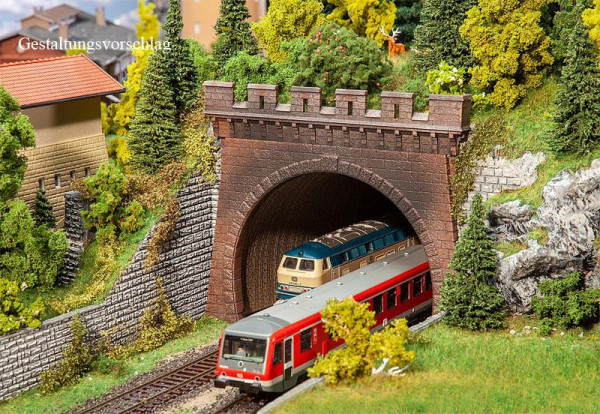Faller 120570 - 2 Tunnelportale, 2-gleisig
