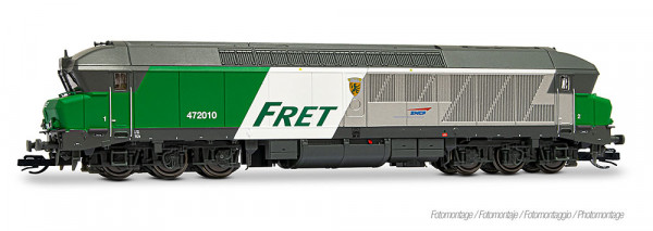 Arnold HN9088HM - SNCF, 6-ach. Diesellokomotive CC 72010, „FRET”, mit BLE-Sounddecoder