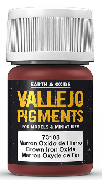 Vallejo 773108 - Pigmentfarbe 30ml Eisen-Oxid-Braun