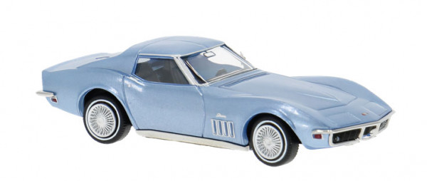 Brekina 19990 - Chevrolet Corvette C3 Coupé in iceblue metallic