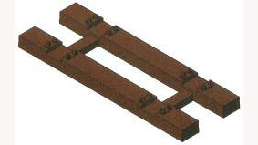Weinert 74001 - Holzschwellen mit Aussparung für Schienenverbinder 8 Stück