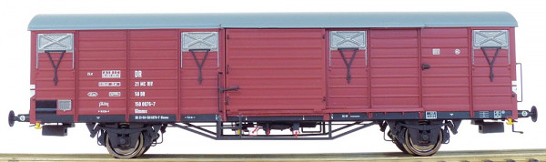 Exacttrain 20567 - DR Güterwagen Glmms 14.05 Ausfuhrung 1968, 7 Sicken mit Beladung, Epoche 4 (zu öf
