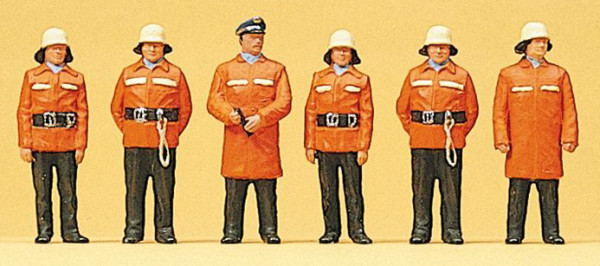 Preiser 10214 - Feuerwehrmänner. Schutzanzug 6 teilig