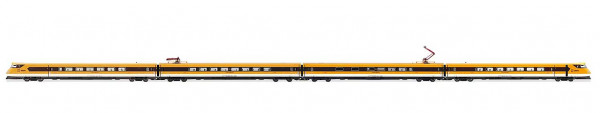 Electrotren HE2015 - RENFE, Hochgeschwindigkeits-Neigezug Rh. 443, mit braunem Dach und modernem Log