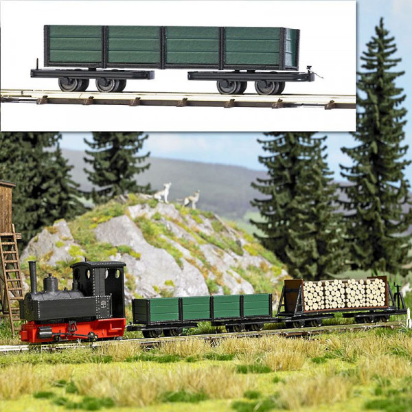 Busch 12246 - Flachwagen mit Bordwand