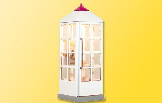 Viessmann 1372 - Telefonzelle Telekom geschlossen, mit LED-Beleuchtung