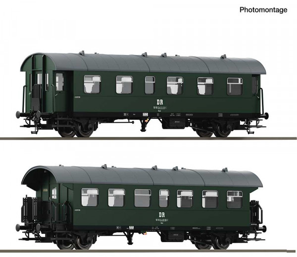 Roco 6280085 - 2er Set Personenwagen Donnerbüchse Reko DR
