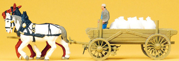 Preiser 30470 - BAUERNWAGEN M.MEHLSAECKEN