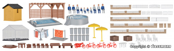 Kibri 38100 - Ausgestaltungs-Set ´Rund ums Haus´