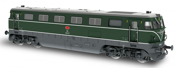 Jägerndorfer JC20502 - ÖBB Diesellok Reihe 2050 mit Flügelrad tannengrün Ep.6, Museumsausführung, mi