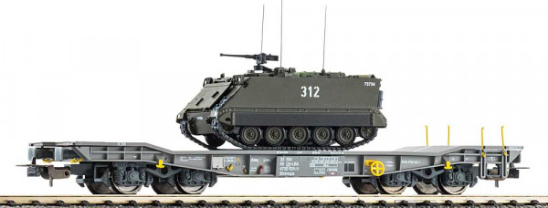 Piko 96280 - SBB Panzertransportwagen Slmmnps mit M113 Schützenpanzer Ep. 5