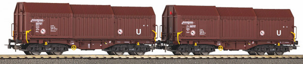 Piko 28337 - DB AG Set 2-teilig Teleskophaubenwagen braun Ep.5