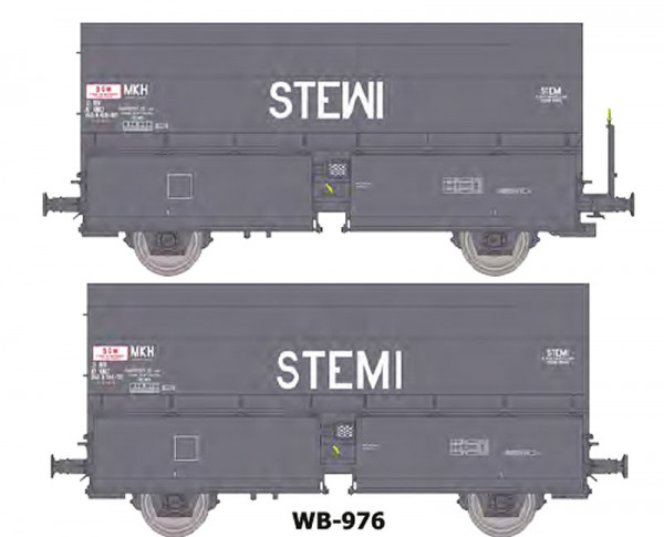 REE WB-976 - SNCF Set 2-teilig Kohletransportwagen STEMI56 Ep.4-5, "STEMI"