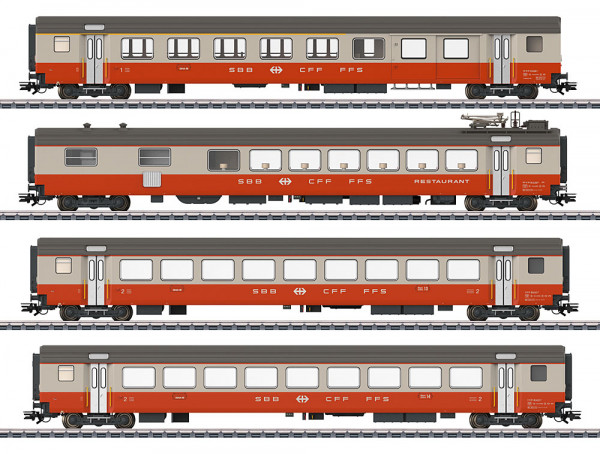 Märklin 42190 - SBB Set 4-teilig Reisezugwagen "Swiss-Express" Ep. 4, Teil 1
