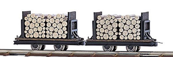Busch 12211 - 2 Wagen mit Rundholz