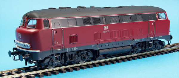 Lenz 40163-04 - DB Diesellok BR 216 "Lollo" rot/dunkelgraues Dach purpurrot Ep.4, DCC digital + Soun