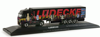 Herpa 121224 - Volvo FH GL XL Schubboden-Sattelzug "Lüdecke"