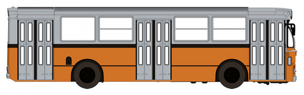 Brekina 59951 - Fiat 418 AL grau, orange, 1972,