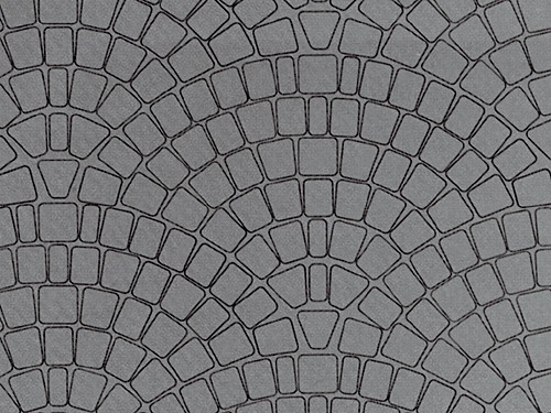 Vollmer 47373E - N Gehwegplatte Kopfsteinpflaster aus Karton, 25 x 12,5 cm, 1 Stück