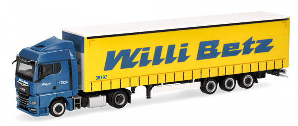 Herpa 318808 - MAN TGX GM Lowlinergardinenplanen-Sattelzug "Willi Betz"