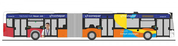 Rietze 73577 - Mercedes-Benz Citaro G ´15 Stadtbus Ingolstadt - Sonepar