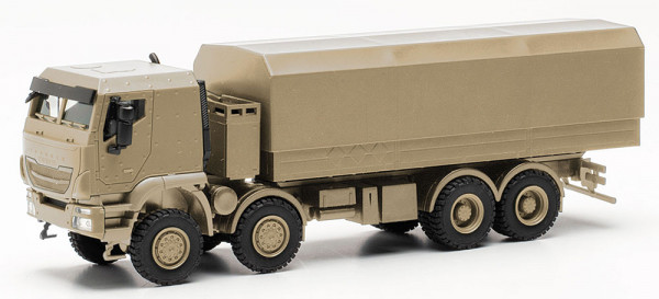 Herpa 746984 - Iveco Trakker 8x8 geschützt Pritschen-LKW sandbeige