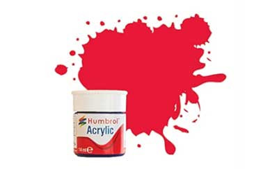Humbrol 484238 - Farbdose 14ml Acryl Nr. 238 Pfeilrot, glänzend Nr.: AB0238