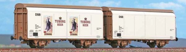 ACME 45092- DSB Set Biertransportwagen Typ Hios 2-teilig Ep.5, "Tuborg Beer"