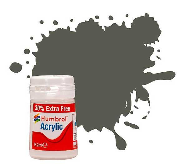 Humbrol 484241 - Farbdose 14ml Acryl Nr. 241 Schwarzgrün, RLM70, matt Nr.: AB0241