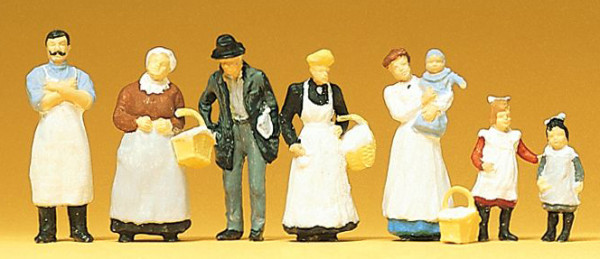 Preiser 12193 - Am Kolonialwarengeschäft um 1900 7 teilig