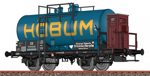 Brawa 50849 - DB Kesselwagen Z 2-achsig mit Bremserhaus Ep.3, "Hobum"
