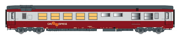 LSmodels 40107 - SNCF Speisewagen Gril Express rot/grau, Logo GE orange Ep.4, inkl. Innenbeleuchtung