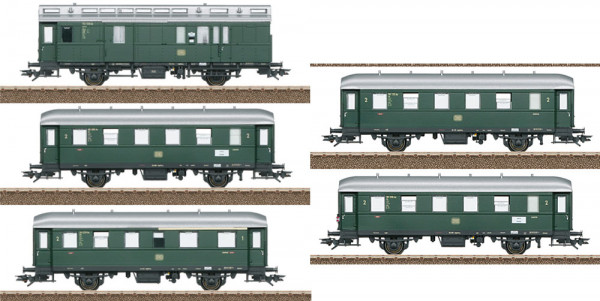 Trix 23225 - DB Set 5-teilig Nebenbahnwagen Ep.3, incl. Innenbeleuchtung