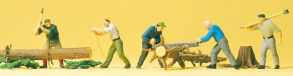 Preiser 10495 - Holzfäller. Stämme