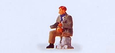 Preiser 29096 - Versehrter sitzend handbemalt