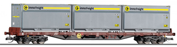 Tillig 18137 - DB AG Containertragwagen Ep.5, beladen mit 3x Innofreight WoodTainer XXL