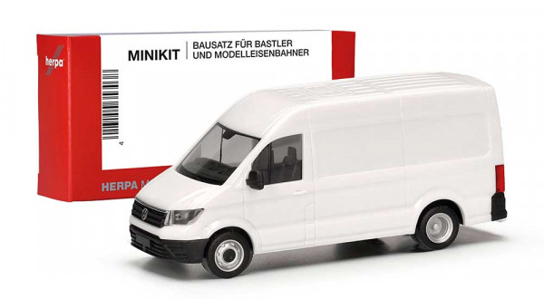 Herpa 014038 - MiKi VW Crafter Kasten HD mit Zwillingsbereifung, weiß